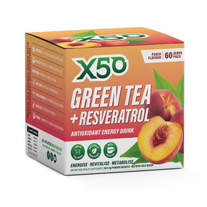 X50 Green Tea + Resveratol Peach 60 sachets